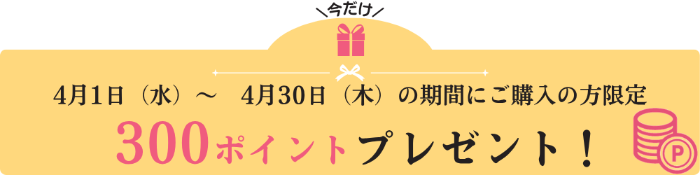 300ポイントプレゼント