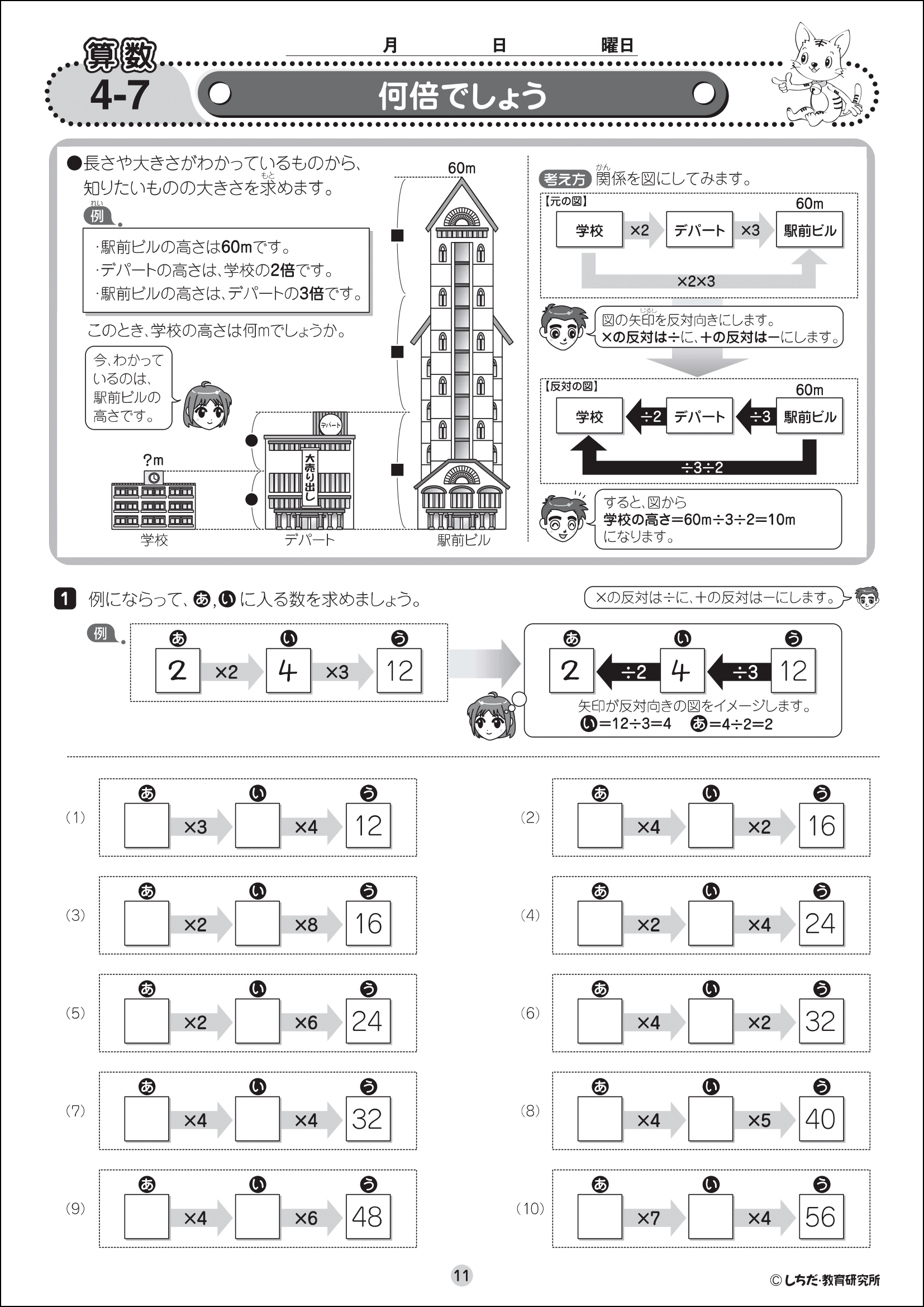 小学生プリント算数4年生 プリント教材 七田式公式通販