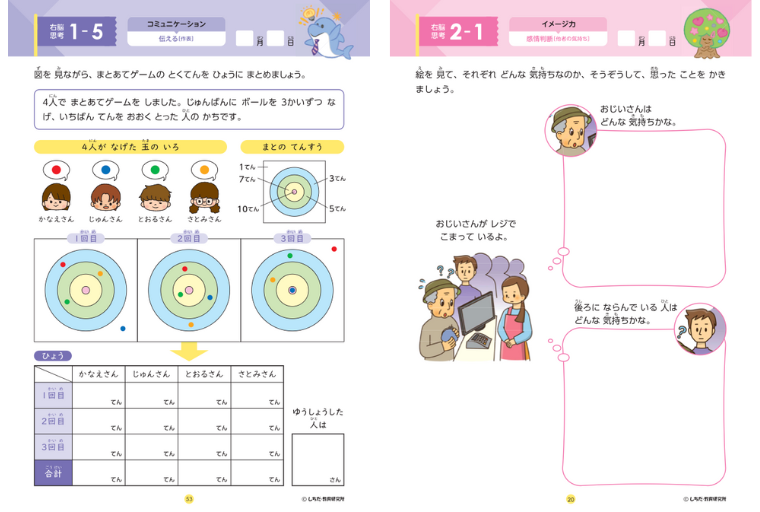 七田式 小学生プリント 右脳2（1無し） 小学生プリント右脳思考2 