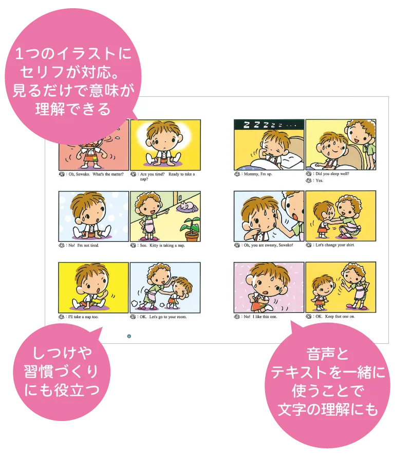親子で始める『さわこの一日・英語版』の秘密┃七田式公式通販 親子で始める『さわこの一日・英語版』の秘密┃七田式公式通販