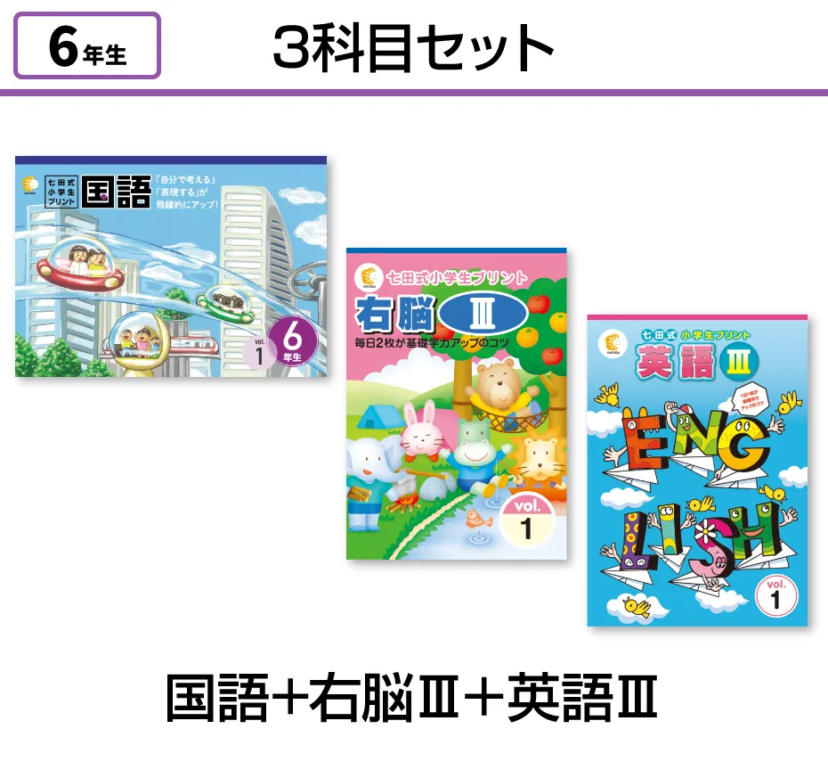 七田式小学生プリント1年生 右脳 算数 国語 生活 未記入 未使用 七田式小学生プリント1年生 右脳 算数 国語 生活 未記入 未使用