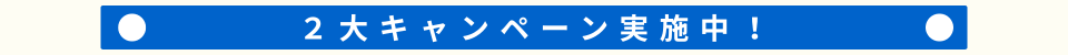 ２大キャンペーン実施中