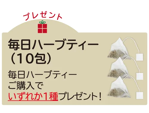 ハーブティー(10包)プレゼント