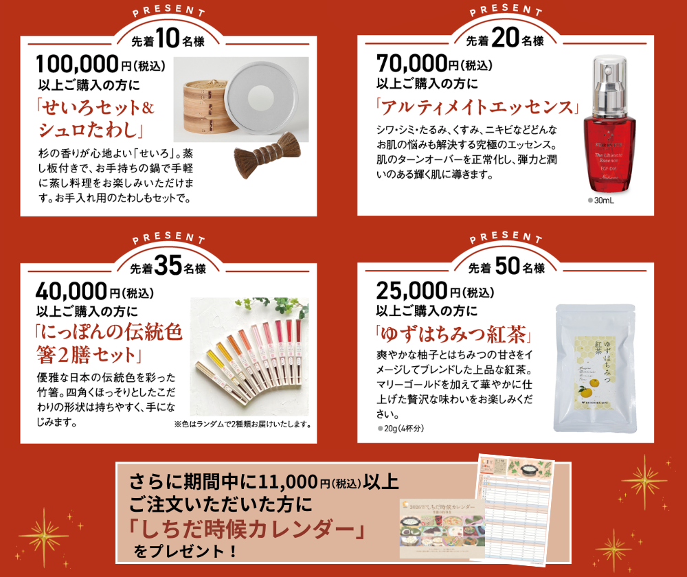 数量限定先着プレゼント特典