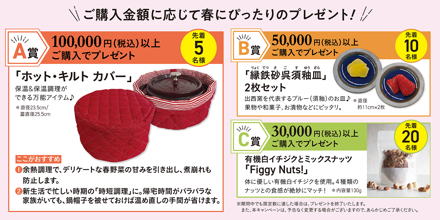 今から始めるを応援!春の祭典プレゼント