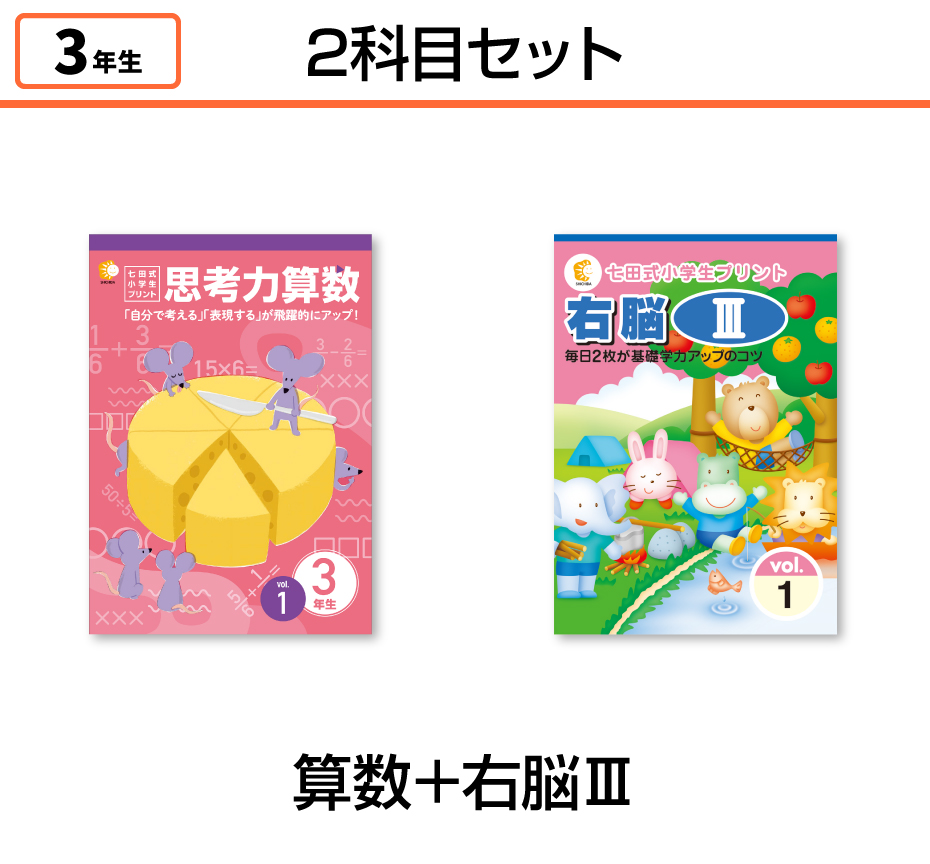 【2科目セット】算数+右脳Ⅲ