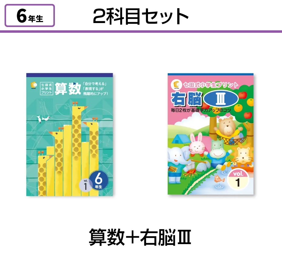 【2科目セット】算数+右脳Ⅲ