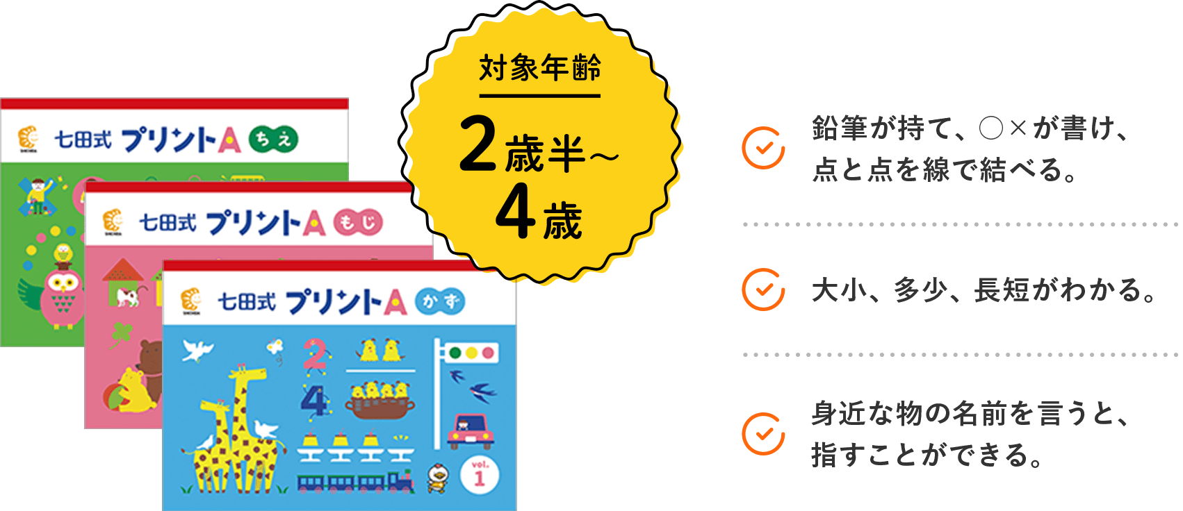 対象年齢2歳半〜4歳